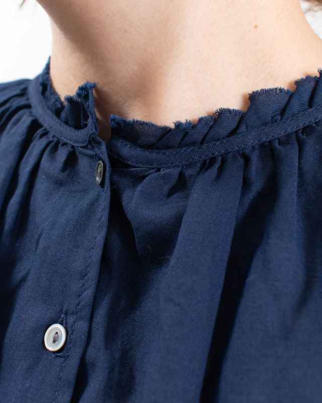 SO[ ] 綿サテンガーゼ フリルカラーブラウス｜ナチュラルファッション