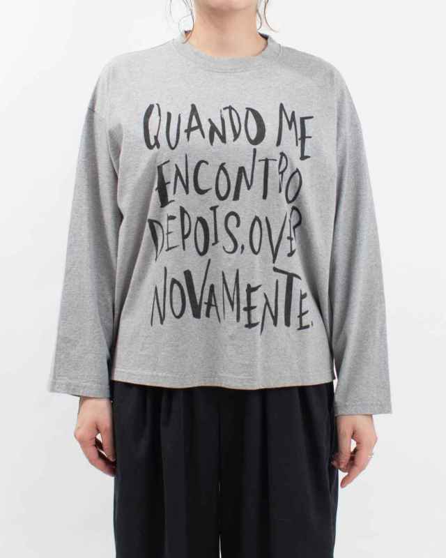 SA-35203　sabbatum 26/1BDTOP度詰天竺 前後差スタンダードプリントTee<QUANDO ME~NOVAMENTE>