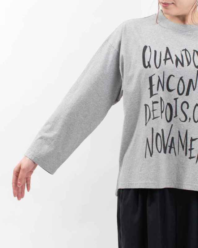 SA-35203　sabbatum 26/1BDTOP度詰天竺 前後差スタンダードプリントTee<QUANDO ME~NOVAMENTE>