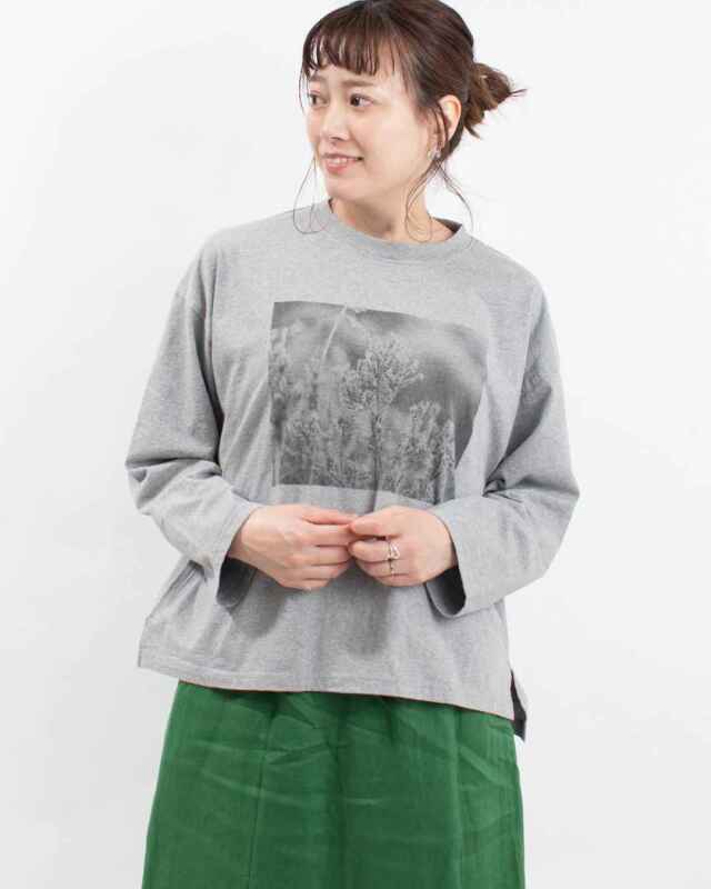 sabbatum 26/1BDTOP度詰天竺 前後差スタンダードプリントTee<PHOTO PRINT>