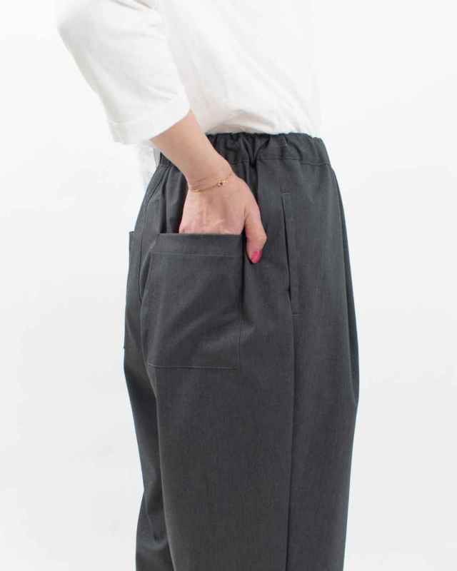 SA-35801  sabbatum T/Rファインツイルストレッチ ワイドタックイージーパンツ