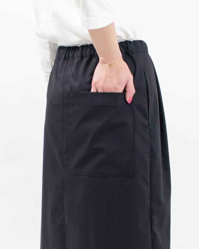 SA-35902  sabbatum T/Rファインツイルストレッチ ワイドタックタイトスカート