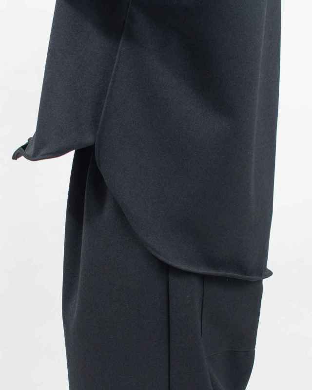 SA-36007  sabbatum ウールライクポリエステル ヘムラウンドブラウス