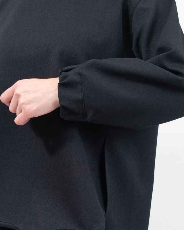 SA-36007  sabbatum ウールライクポリエステル ヘムラウンドブラウス