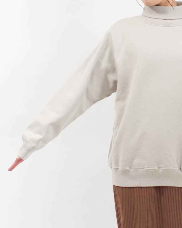 SA-36302 sabbatum 30/7裏毛サイドパネルリブタートルプルオーバー