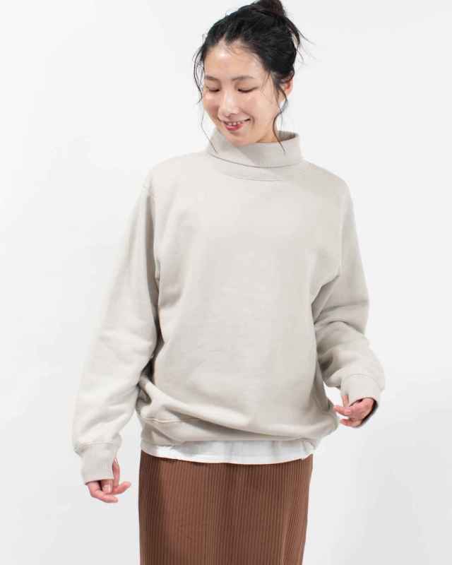 SA-36302 sabbatum 30/7裏毛サイドパネルリブタートルプルオーバー