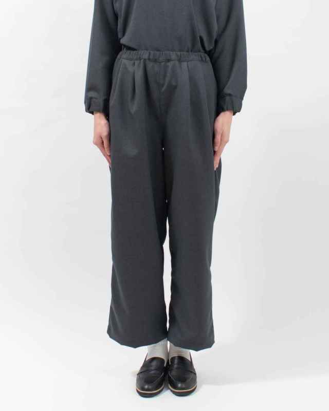 SA-36805  sabbatum ウールライクポリエステル ツータックイージーパンツ