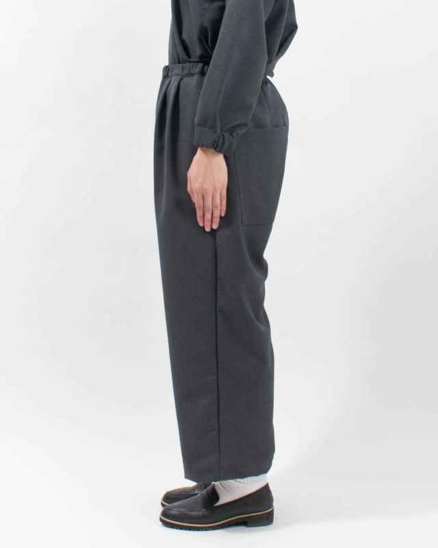 SA-36805  sabbatum ウールライクポリエステル ツータックイージーパンツ