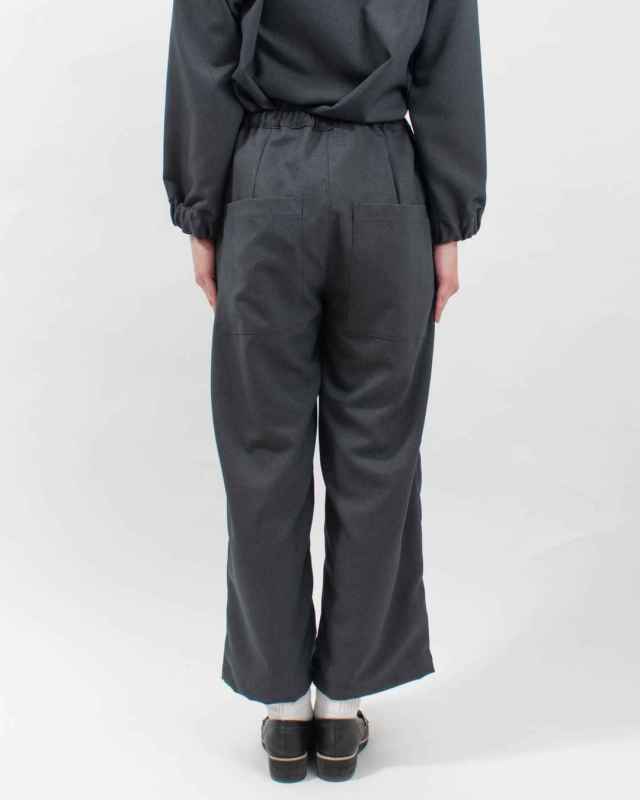 SA-36805  sabbatum ウールライクポリエステル ツータックイージーパンツ