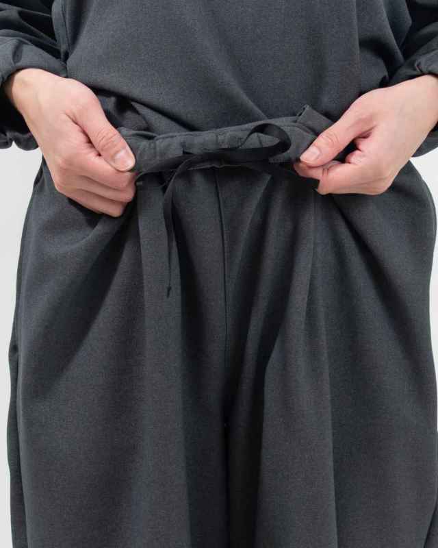 SA-36805  sabbatum ウールライクポリエステル ツータックイージーパンツ