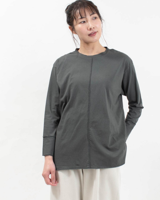 SA-37201  sabbatum BD30/1天竺サイドスリットメロウプルオーバー