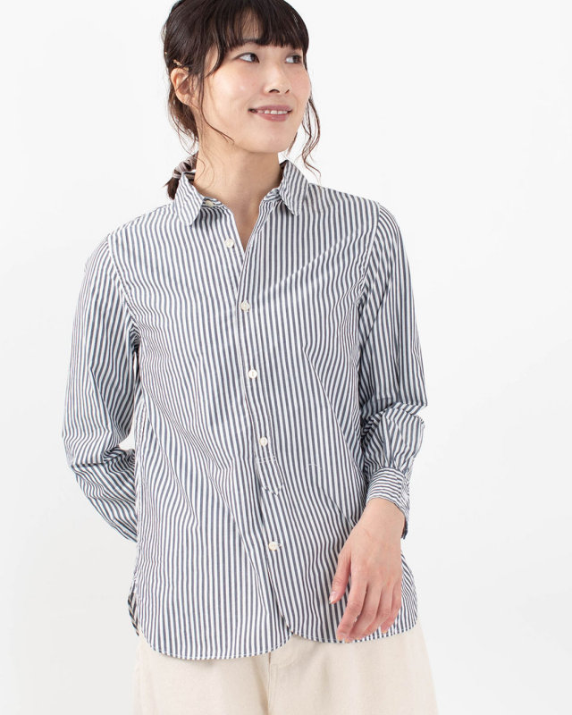 SO[ ] ラウンドヘム丸衿長袖シャツ SB-0084