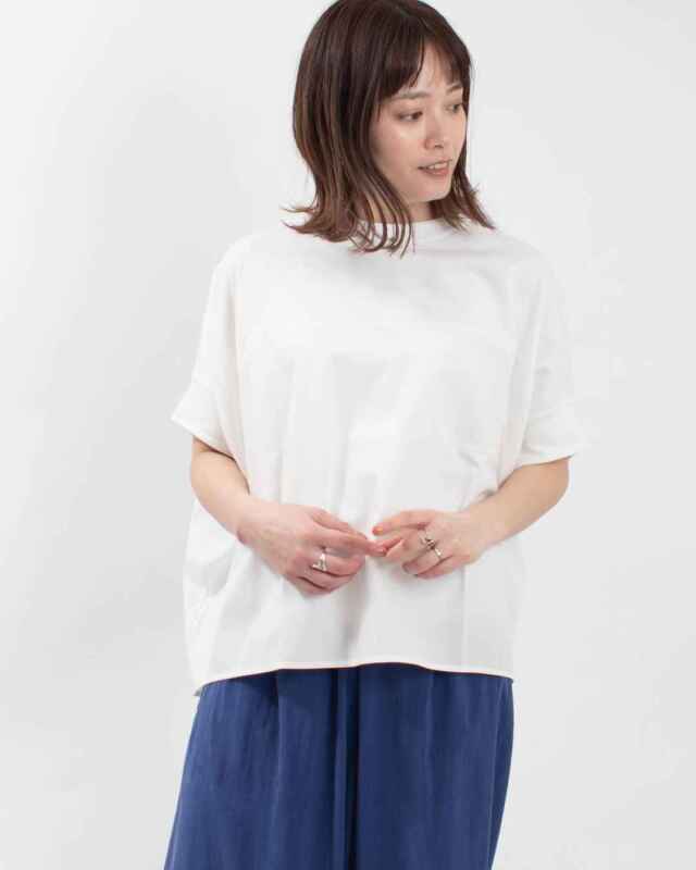SO 布帛×カットソー切替プルオーバー