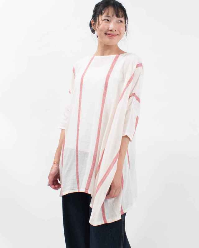 SO[ ] エスオー ワイドチュニック SB-1831 レディース ブラウス 夏 麻 綿 ナチュラル ファッション コーデ 服 30代 40代 50代 カジュアル シンプル SO(ファッション) 10%OFFクーポン チュニック レディース SO