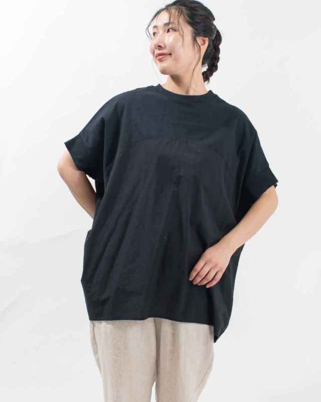 FIRST ファースト 襟ぐり小さめ 身幅ゆったり スタンダードなTシャツ FA-2227 レディース ナチュラル ファッション コーデ 服 30代 40代 50代 カジュアル FIRST 襟ぐり小さめ 身幅ゆったり スタンダードなTシャツ FA