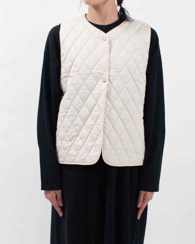 SB-1845 SO[ ] 40sブロードクロスソフト仕上げ ノーカラーリバーシブルショートベスト