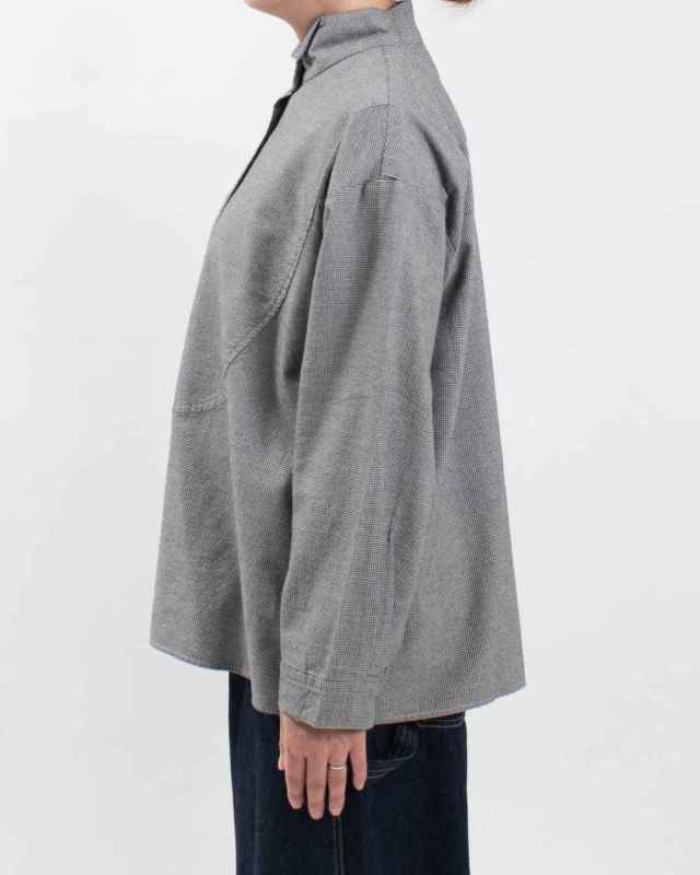 【週末限定お値下げ❗️】ナゴンスタンス loose shirt シャツ　グレー 無印良品（MUJI） チュニック 婦人 洗いざらし ブロード スタンド