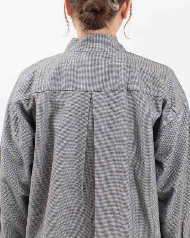 SO[ ] オックスヴィンテージウォッシュ ラウンド切替シャツ