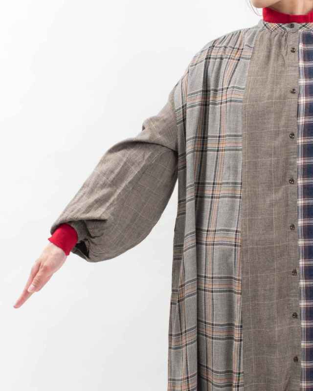 SB-1862 SO[ ] レーヨンウールガーゼ ヨークワンピース