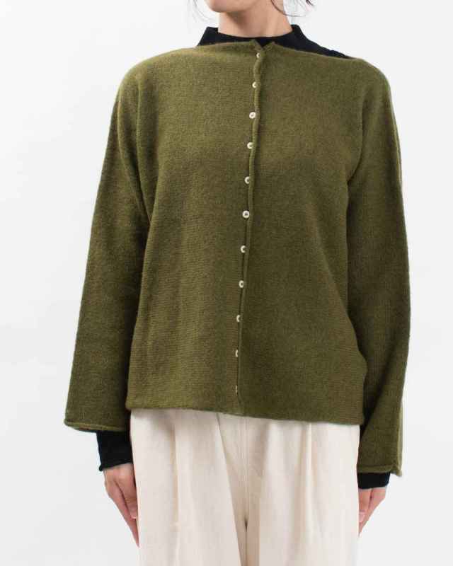 SB-1883 SO[ ] ウール100%ニット 横編み2WAYカーディガン