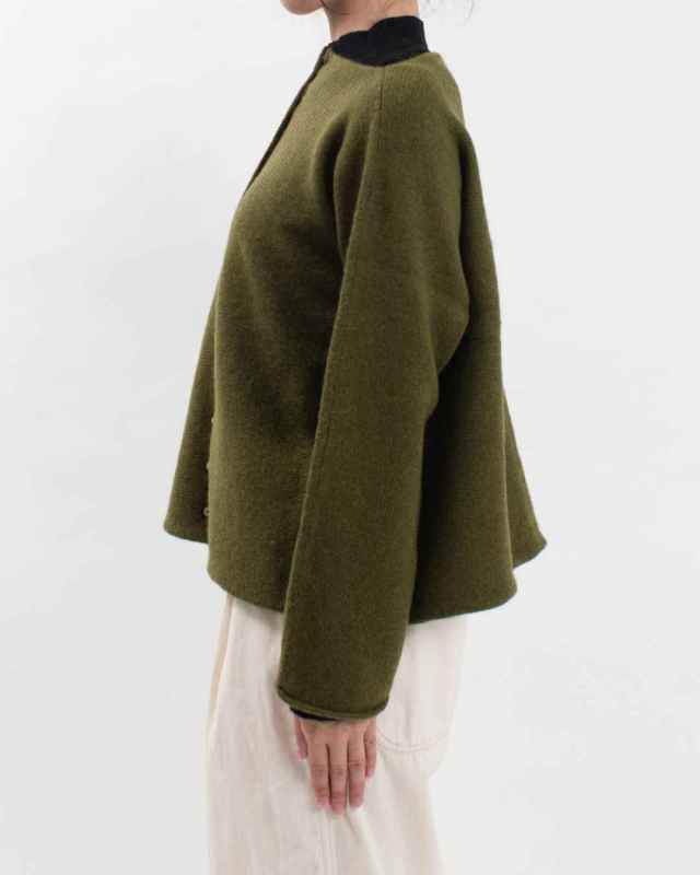 SB-1883 SO[ ] ウール100%ニット 横編み2WAYカーディガン