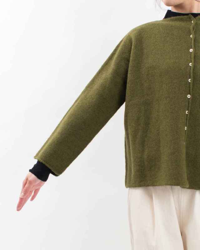 SB-1883 SO[ ] ウール100%ニット 横編み2WAYカーディガン