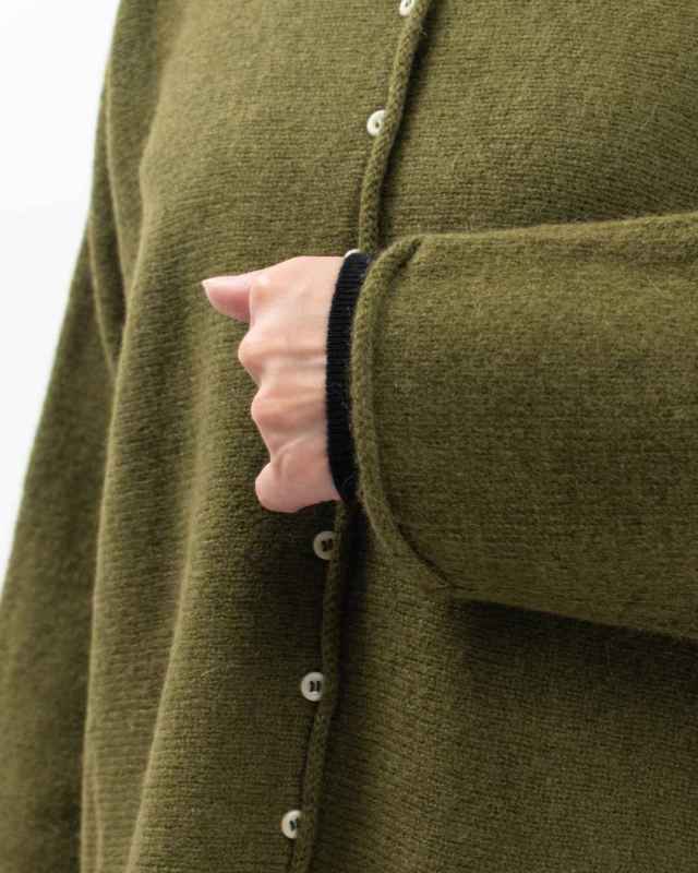 SB-1883 SO[ ] ウール100%ニット 横編み2WAYカーディガン