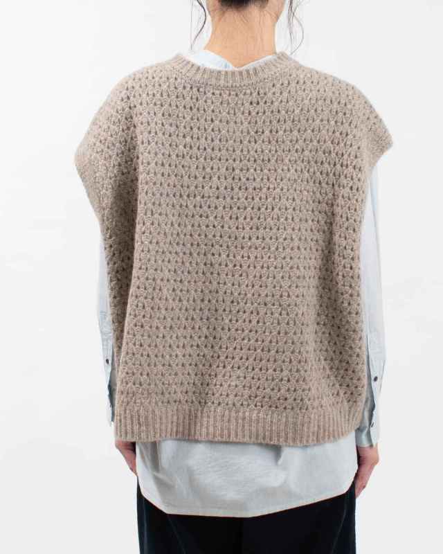 SB-1923 SO[ ] 透かし柄2WAYドロップショルダーベスト