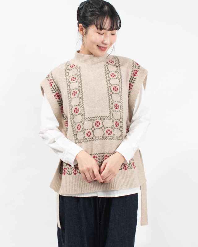 SO[ ] パッチワーク風ベスト｜ナチュラルファッション・ナチュラル服の通販