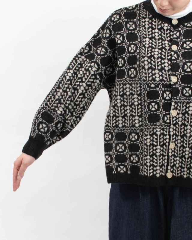 SO[ ] パッチワーク柄2Wayカーディガン｜ナチュラルファッション