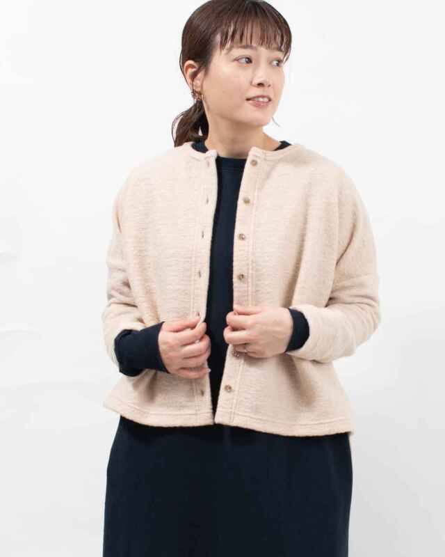 SO[ ] クルーネックスクエアカーディガン