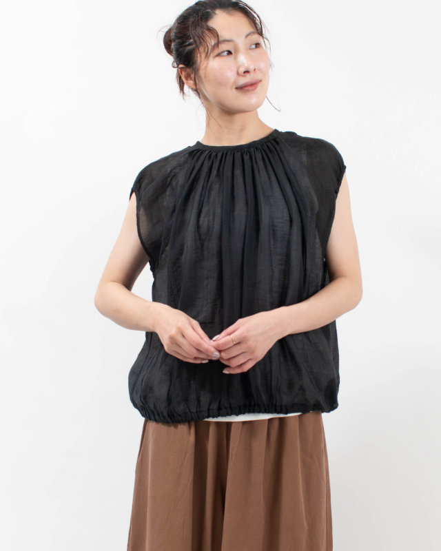 SB-2008　SO[ ] テンセル混シアーローン ノースリバルーンブラウス