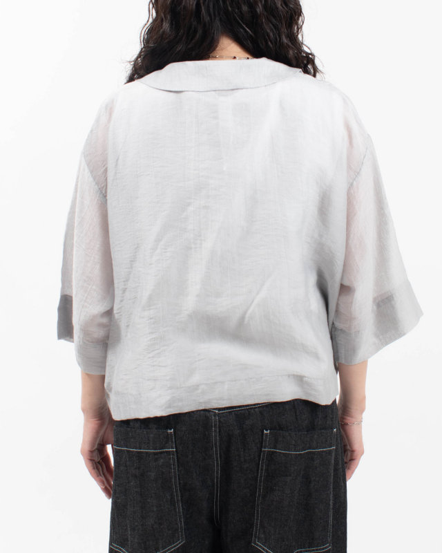 SB-2011　SO[ ] テンセル混シアーローン オープンカラーショート丈シャツ