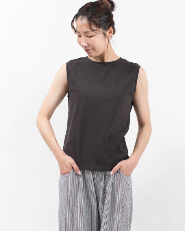 SB-2022　SO[ ] 16/-天竺 細幅切替タンクトップ