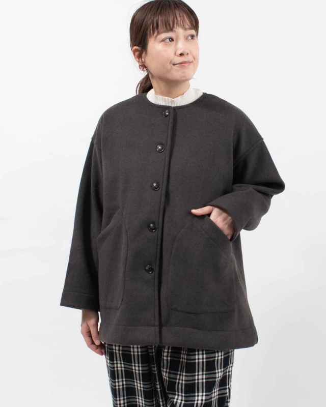 SE8003256 SUN VALLEY ウール混ダブルフェイスコート