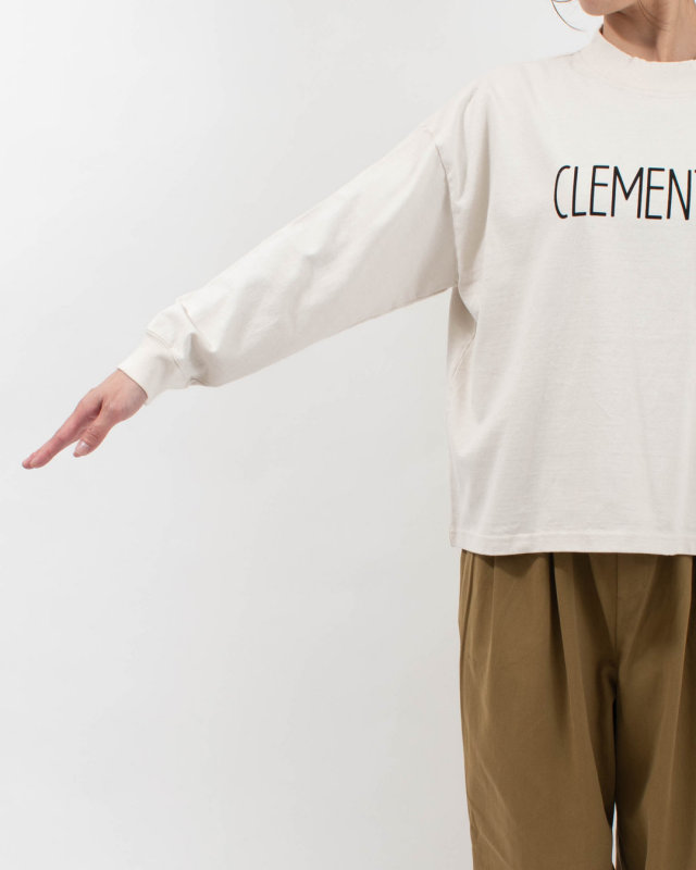 SET-3218P SETTEN CD10/1天竺 ベーシックプリントプルオーバー[CLEMENTINE]