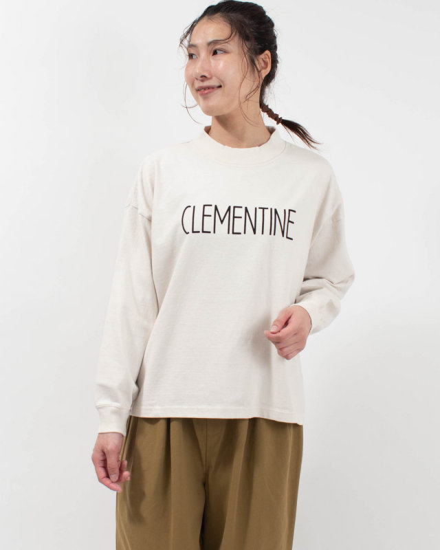 SET-3218P SETTEN CD10/1天竺 ベーシックプリントプルオーバー[CLEMENTINE]