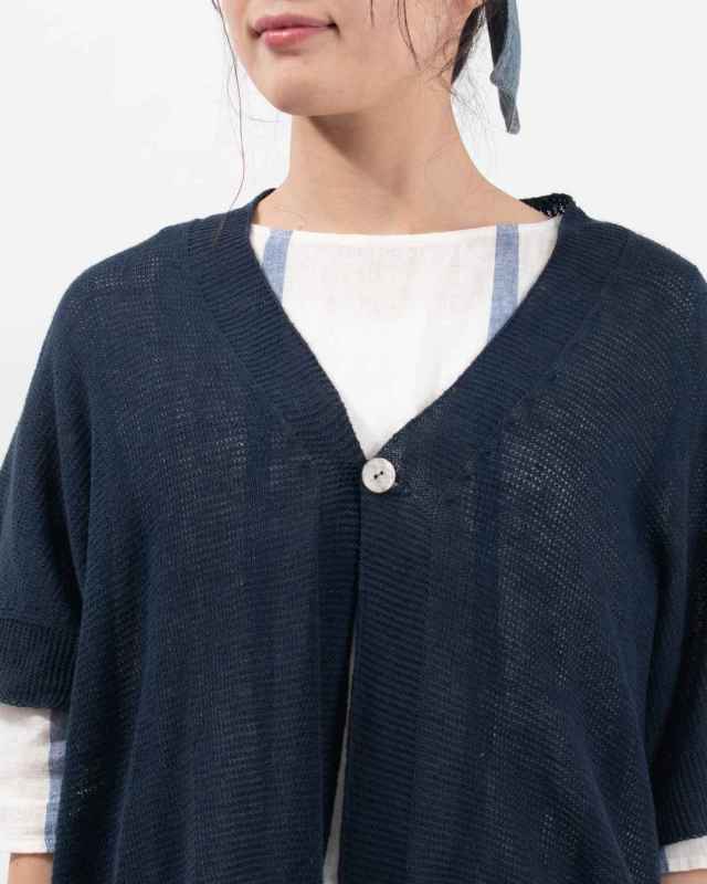 10%OFFクーポン カーディガン レディース SO エスオー ヘンプコットン ワイド カーディガン SJ-0050 春 夏 半袖 5分袖 サマーニット 日本製 ゆったり 体型カバー SO[ ] ヘンプコットンワイドカーディガン｜ナチュラル