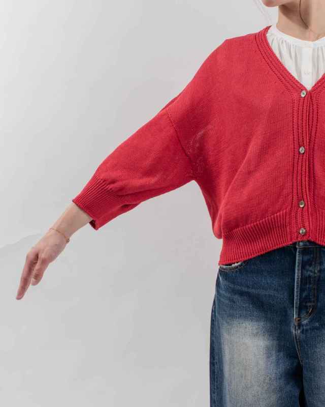 SO[ ] エスオー ギマコットンカーディガン SJ-0053 レディース ナチュラル 夏 羽織 ニット ファッション コーデ 服 30代 40代 50代ファッション カジュアル SO[ ] ギマコットンカーディガン｜ナチュラルファッション