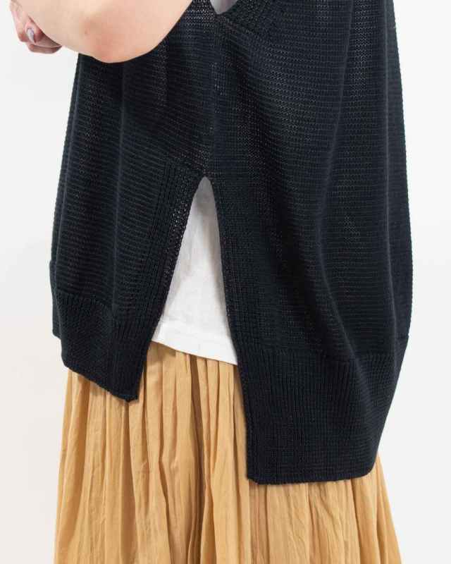 SO[ ] エスオー ギマコットン脇スリットベスト SJ-0055 レディース 夏 ニットベスト ナチュラル ファッション コーデ 服 30代 40代 50代ファッション シンプル SO[ ] ギマコットン脇スリットベスト｜ナチュラルファッション