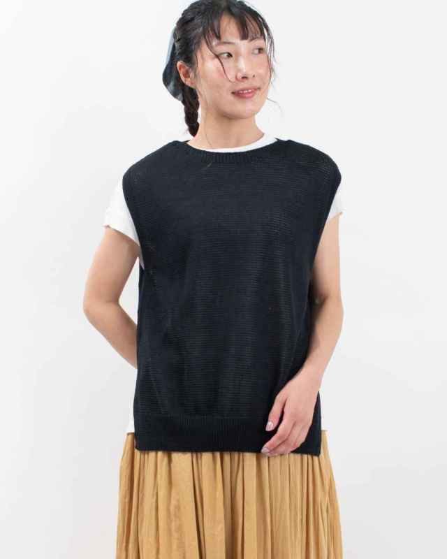 SJ-0055　SO[ ] ギマコットン脇スリットベスト