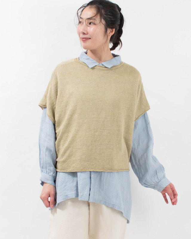 SJ-0058  SO[ ] フレンチリネン2Wayドロップショルダーベスト