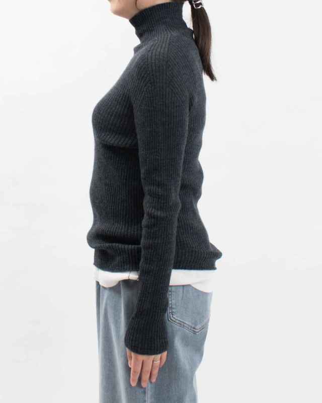 SJ-0066 SO[ ] 2/48ハイゲージニット 軽縮ウールタートルテレコ