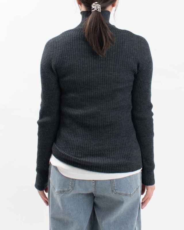 SO[ ] 2/48ハイゲージニット 軽縮ウールタートルテレコ｜ナチュラル