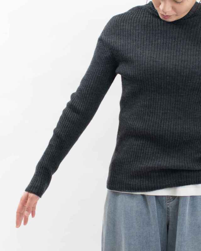 SO[ ] 2/48ハイゲージニット 軽縮ウールタートルテレコ｜ナチュラル