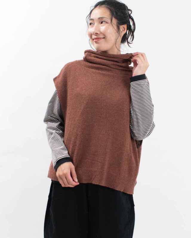 SJ-0072 SO[ ] レーヨンウールニット オフタートルベスト