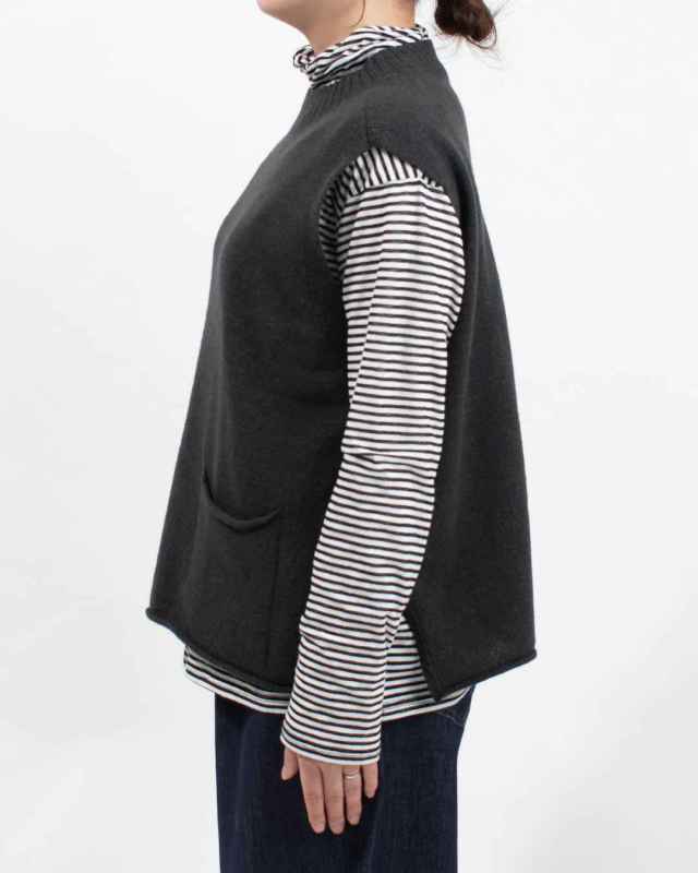 SJ-0076 SO[ ] リネンウールポケット付きベスト