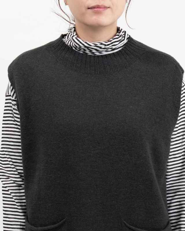 SJ-0076 SO[ ] リネンウールポケット付きベスト