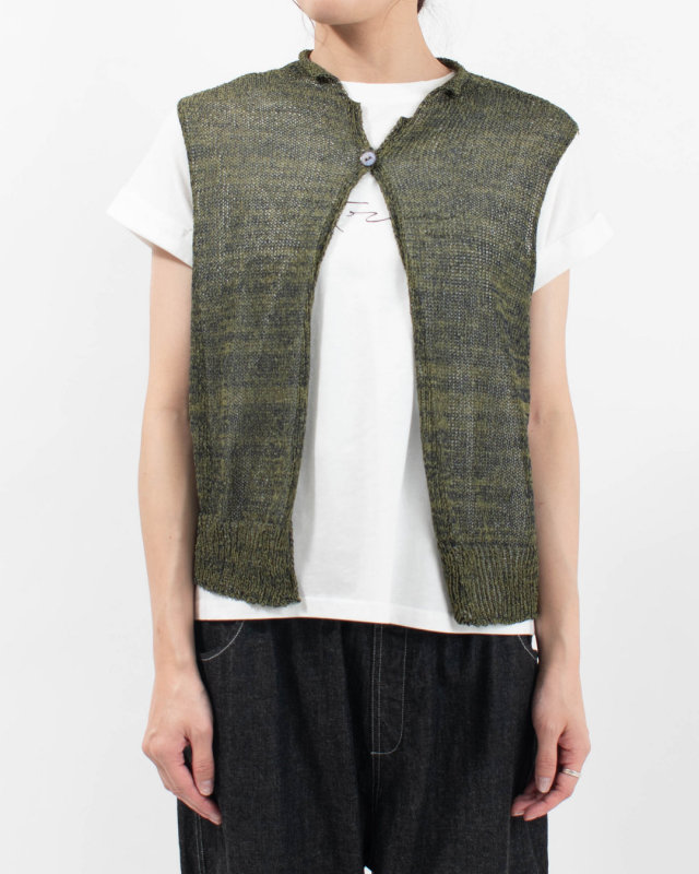 SJ-0103　SO[ ] WASHI mist １つボタンベスト