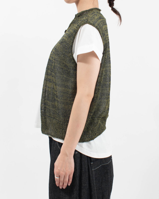 SJ-0103　SO[ ] WASHI mist １つボタンベスト